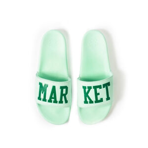 MARKET Standard Pool Lounge Casual Slide in Sage Mint Green Logo Men's Size 11